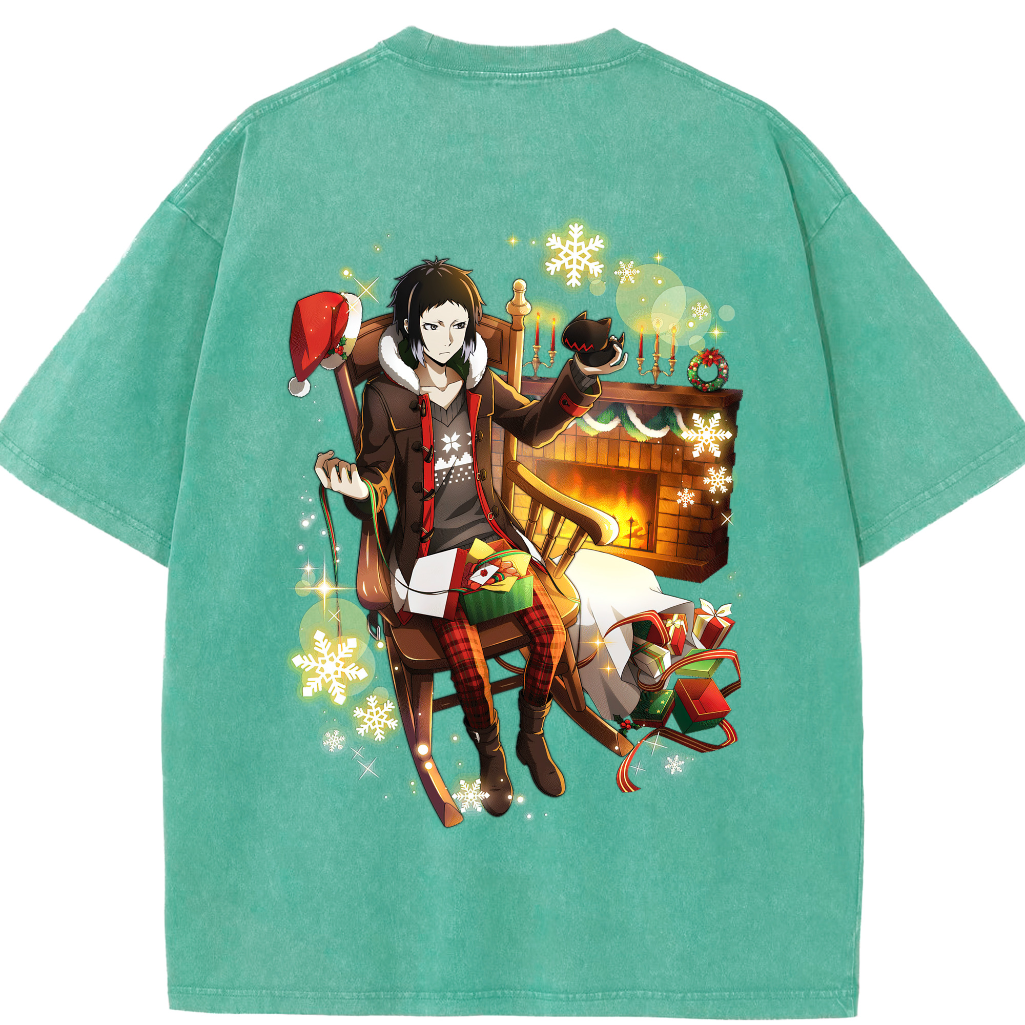 （画像用） 文豪ストレイドッグス Bungo Stray Dogs 綿100% ヴィンテージ風 半袖Tシャツ（背面プリント）